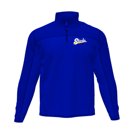 [CUS-DFW-QTRZ-PER-LSL-RYL-AS-LOGO3] Quarter Zip Pullover (Adult S, Royal, Logo 3)