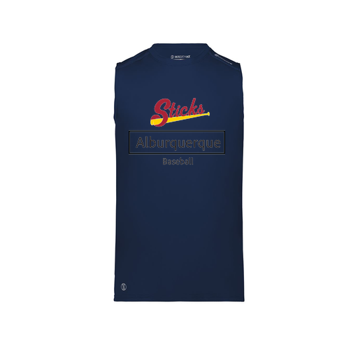 [222593.065.S-LOGO2] Men's CoolDry TankTop (Adult S, Navy, Logo 2)