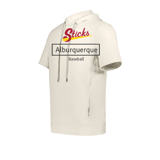 [222505.907.S-LOGO2] Men's Venturs Soft Knit Short Sleeve Hoodie (Adult S, White, Logo 2)