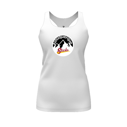 [FT0TRBWH-FYS-LOGO1] Decker Racerback Tank Top (Female Youth S, White, Logo 1)