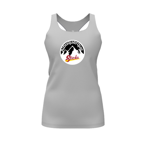 [FT0TRBGY-FYS-LOGO1] Decker Racerback Tank Top (Female Youth S, Gray, Logo 1)