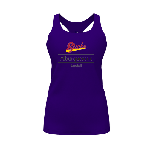 [FT0TRBPP-FYS-LOGO2] Decker Racerback Tank Top (Female Youth S, Purple, Logo 2)