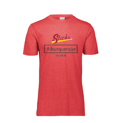 [FTSCUBRD-YS-LOGO2] Decker Youth Tri-Blend T-Shirt - Short Sleeve (Youth S, Red, Logo 2)