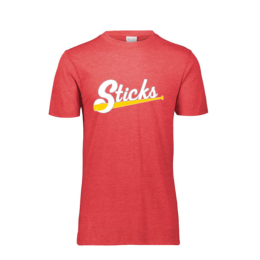 [FTSCUBRD-YS-LOGO3] Decker Youth Tri-Blend T-Shirt - Short Sleeve (Youth S, Red, Logo 3)