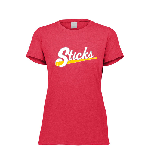 [FTSCUBRD-FAXS-LOGO3] Decker Women's Tri-Blend T-Shirt - Short Sleeve (Female Adult XS, Red, Logo 3)