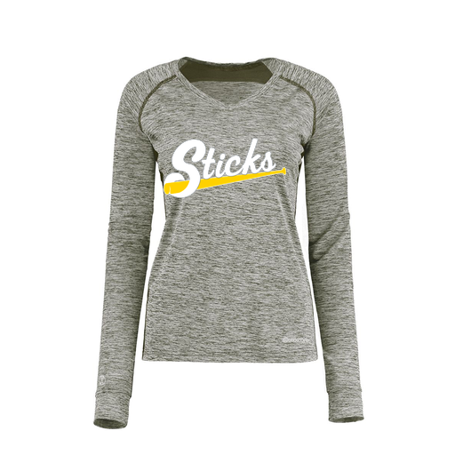[222770.K94.XS-LOGO3] Ladies Electric Long Sleeve Shirt (Female Adult XS, Gray, Logo 3)