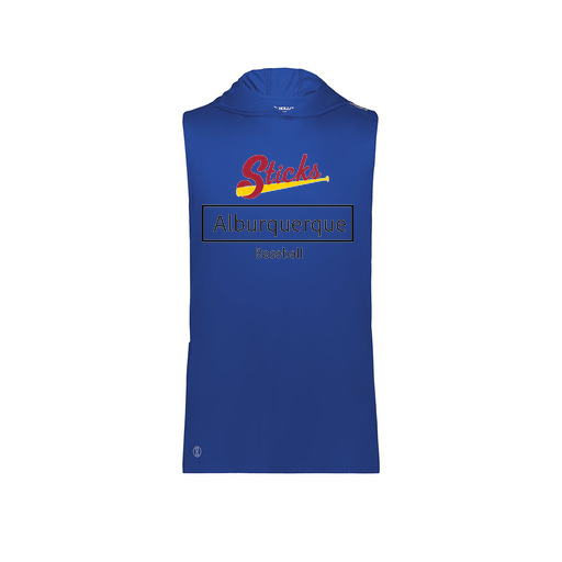 [222590.060.XS-LOGO2] Men's CoolDry Sleeveless Hoodie (Adult XS, Royal, Logo 2)