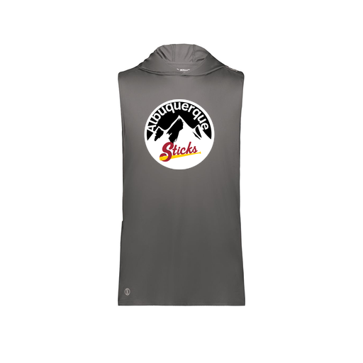 [222590.98D.XS-LOGO1] Men's CoolDry Sleeveless Hoodie (Adult XS, Gray, Logo 1)