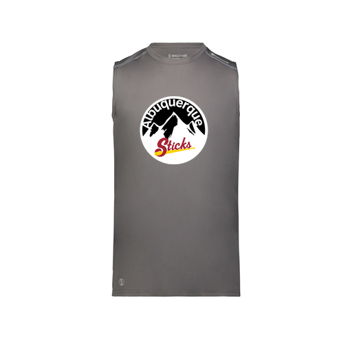 [222593.98D.S-LOGO1] Men's CoolDry TankTop (Adult S, Gray, Logo 1)