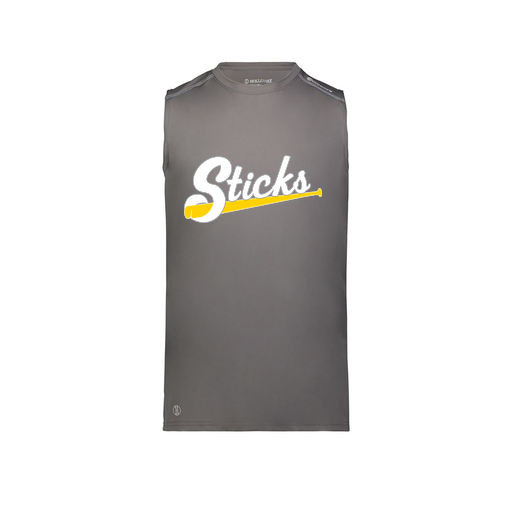 [222593.98D.S-LOGO3] Men's CoolDry TankTop (Adult S, Gray, Logo 3)