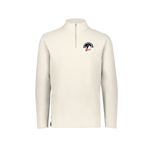 [6863.53T.XS-LOGO1] Men's MicroFleece 1/4 Zip Pullover (Adult XS, White, Logo 1)