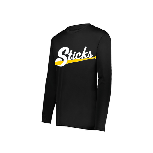 [222822.080.XS-LOGO3] Men's LS Smooth Sport Shirt (Adult XS, Black, Logo 3)