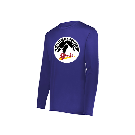 [222822.747.XS-LOGO1] Men's LS Smooth Sport Shirt (Adult XS, Purple, Logo 1)