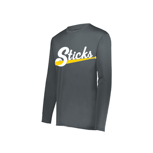 [222822.059.XS-LOGO3] Men's LS Smooth Sport Shirt (Adult XS, Gray, Logo 3)