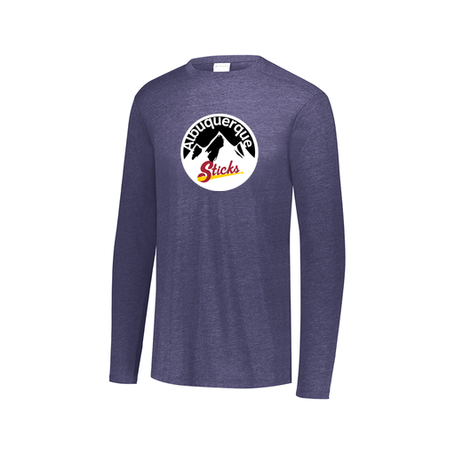 [FTLCUBNV-AXS-LOGO1] Decker Men's Tri-Blend T-Shirt - Long Sleeve (Adult XS, Navy, Logo 1)