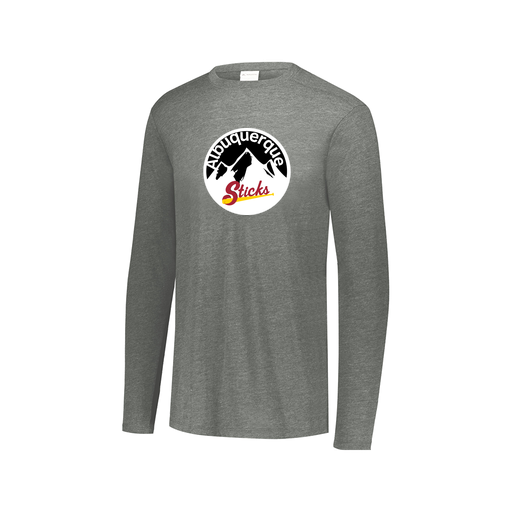 [FTLCUBGY-AXS-LOGO1] Decker Men's Tri-Blend T-Shirt - Long Sleeve (Adult XS, Gray, Logo 1)