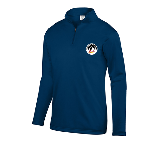 [FOLQFFNV-AS-LOGO1] Decker Men's FlexFleece 1/4 Zip (Adult S, Navy, Logo 1)