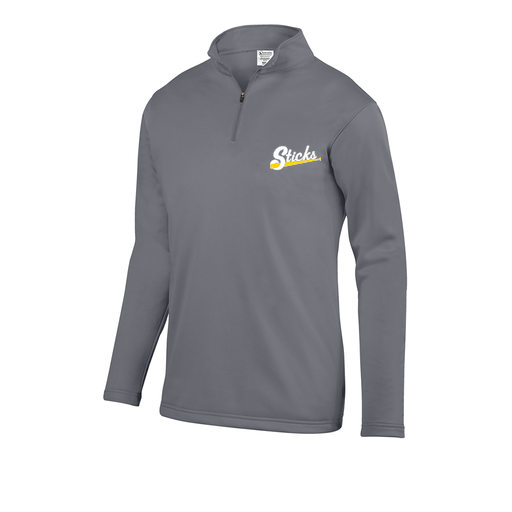 [FOLQFFGY-AS-LOGO3] Decker Men's FlexFleece 1/4 Zip (Adult S, Gray, Logo 3)