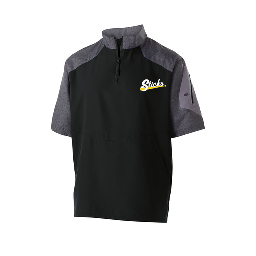 [229545.H05.XS-LOGO3] Men's Raider SS Pullover (Adult XS, Black, Logo 3)