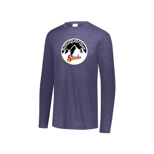 [FTLCUBNV-YS-LOGO1] Decker Youth Tri-Blend T-Shirt - Long Sleeve (Youth S, Navy, Logo 1)