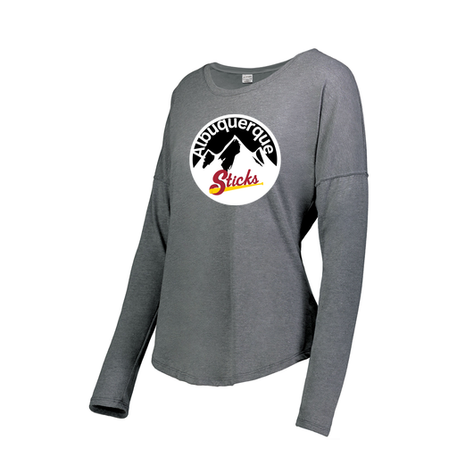 [FTLCUBGY-FAXS-LOGO1] Decker Women's Tri-Blend T-Shirt - Long Sleeve (Female Adult XS, Gray, Logo 1)